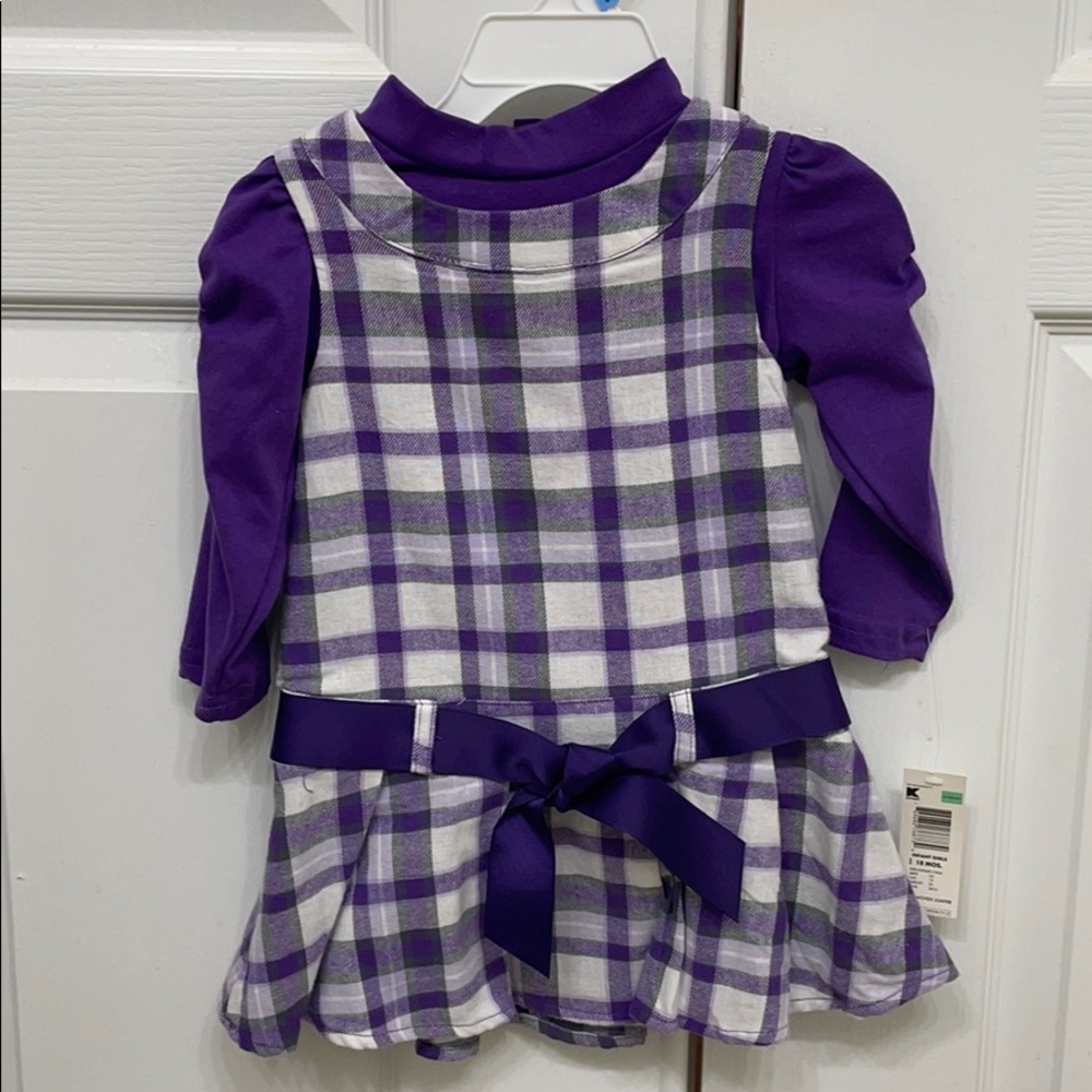 Purple plaid dress